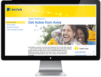 Screenshot of Aviva Health website
