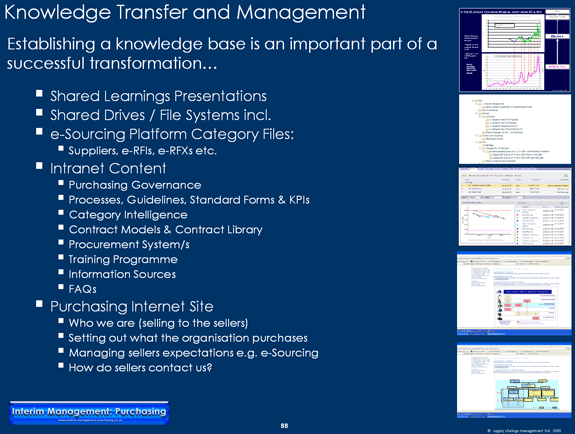 Knowledge Transfer in Purchasing Transformations