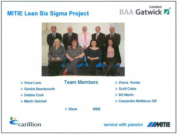 SRM Lean Six Sigma Process Re-engineering Project Team Task Force